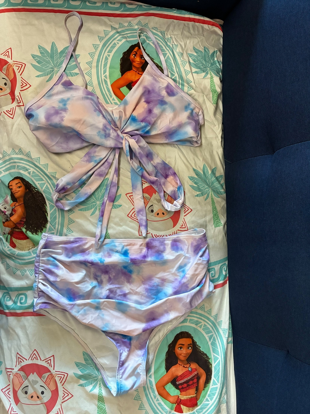 Abstract Tie-Dye Bikini Set XL Like New